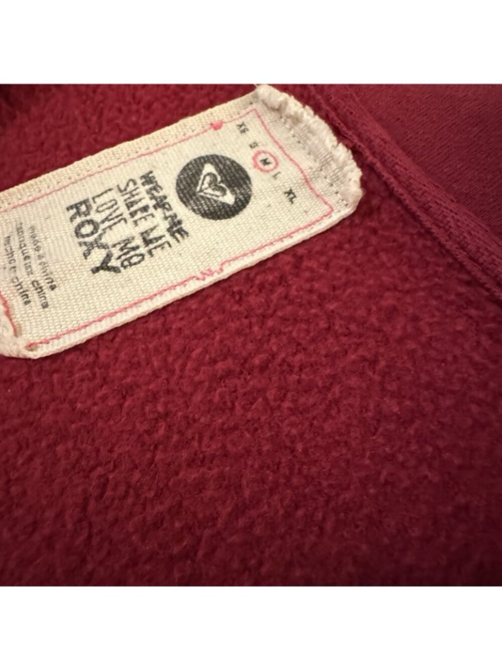 Roxy Fleece Jacket Women's M Button Up Double-Breasted Red Vintage Y2K Cozycore - Picture 14 of 16